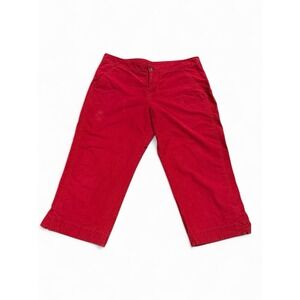 KÜHL Women's‎ Red Cropped Pants Cotton Twill Outdoor Casual Size L